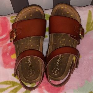 Cognac toddler girls Cat & Jack sandals
